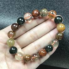 11mm Top Natural Colorful Rutilated Bracelet Jewelry For Women Lady Men Crystal Brazil Round Beads Stretch Fashion Jewelry AAAAA 2024 - buy cheap