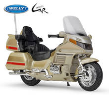 WELLY 1:18 Model Car Simulation Alloy Metal Toy Motorcycle Children's Toy Gift Collection Model Toy HONDA GOLD WING 2024 - buy cheap