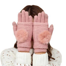 Winter Mittens Keep Warm Womens Full Finger Gloves Double Layer Separable Mittens Female Gloves Hand Warmer High quality 2024 - buy cheap