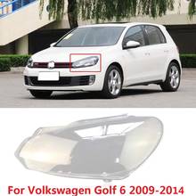 Capqx farol frontal para volkswagen golf 6, 2010-2014, lâmpada para farol, à prova d'água, sombra tampa do concha 2024 - compre barato