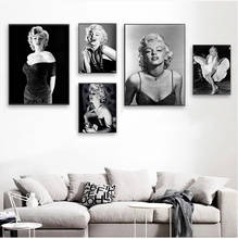Marilfabrica-imagens de parede para sala de estar, pôsteres e impressões, tela, pintura em tela, decoração para casa, preto e branco 2024 - compre barato
