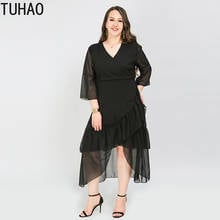 TUHAO-vestido de verano de talla grande para mujer, prenda femenina informal de talla grande 8XL, 7XL, 6XL, 5XL, WM70 2024 - compra barato