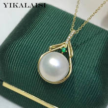 YIKALAISI 925 Sterling Silver Necklaces Jewelry For Women 11-12mm Oblate Natural Freshwater Pearl Pendants Wholesales 2024 - buy cheap