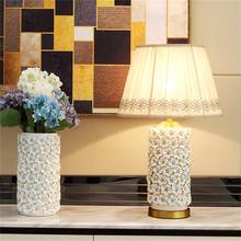 Sarok moderno conduziu a lâmpada de mesa cobre flores romântico cabeceira luz cerâmica decorativa casa foyer quarto escritório sala jantar 2024 - compre barato