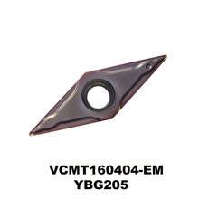 VCMT160404-EM YBG205 carbide cutting tools CNC turning inserts VCMT160408-EM lathe machine external lathe tool stainless steel 2024 - buy cheap