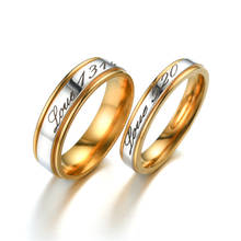 Кольца из нержавеющей стали 520/1314 для пар, корейские модные обручальные титановые кольца для помолвки, свадебные украшения, Подарочная бижутерия 2024 - купить недорого