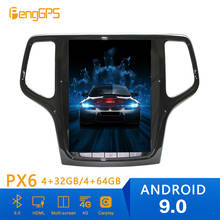 Reproductor Multimedia para coche estilo Tesla, Unidad Principal estéreo con Android 9, PX6, 4 + 64G, DVD, navegación GPS, para JEEP Grand Cherokee 2014 2024 - compra barato