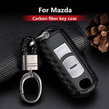 Capa de chave de carro, capa de chave de fibra de carbono, da moda para mazda 2356 2024 - compre barato