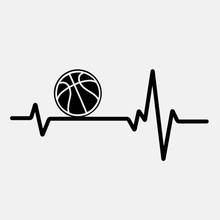 Dawasaru Soprt Ball Basketball Heartbeat Car Sticker Waterproof Decal Laptop Guitar Motorcycle Auto Accessories PVC,15cm*6cm 2024 - buy cheap