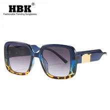 Hbk óculos de sol quadrado vintage, óculos escuro masculino e feminino de marca de luxo, uv400 2021 2024 - compre barato