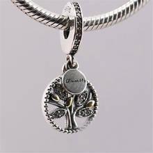 Berloque de prata esterlina 925 original, pingente de família, árvore da vida, contas, pulseira ajuste & colar, joia feminina 2024 - compre barato