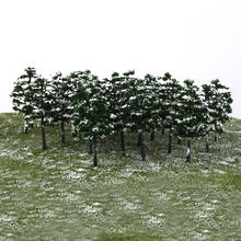 20x модель деревьев набор поездов пластиковые плавки Снежный пейзаж планировка 1:100 2024 - купить недорого