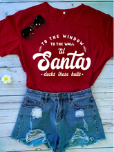 Camiseta de Santa Decks para mujer, camisa de Navidad de Til, estético, unisex, roja, fiesta de celebración, Santa presente 2024 - compra barato