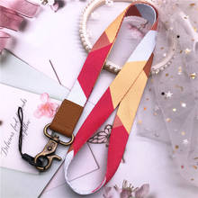 New Keychain Straps Rope Geometric Stitching Mobile Phone Neck Strap For ID Card Key Chain USB Badge Holder DIY Lanyard Hang Rop 2024 - buy cheap