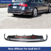 Carbon Fiber Rear Bumper Lip Spoiler Diffuser for Audi A6 C7 Sline Stlye 2012 2013 2014 2015 2016 Frp 2024 - buy cheap