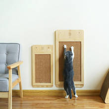 Cat Scratching Board Vertical Solid Wood Sisal Protection Sofa Not Dwarf Cat Toy Suction Cup Wall Hanging Decoration Claw Board 2024 - buy cheap