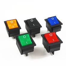 Latching Rocker Switch Power Switch I/O 4 Pins with Light 16A 250VAC 20A 125VAC KCD4 2022 - buy cheap