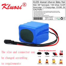 KLUOSI 12V 11.6Ah 12Ah 3S4P High Capacity 12.6V Li-ion Battery Pack with 25A BMS for LED Lamp Light Backup Power Electrical Tool 2024 - buy cheap