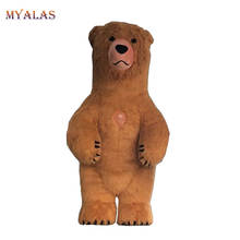 Disfraz de oso Polar inflable de 3,5 m de altura para adultos, disfraz de Mascota, publicidad para Fantasias Hoem, personalizable, pelo largo alto 2024 - compra barato