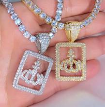 2022 Muslims Allah Pendant Necklace For Women Men Charm Hip Hop Iced Out Bling 5A Cubic Zirconia Cz Tennis Chain Choker Jewelry 2024 - buy cheap