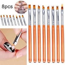 8Pcs/Set Nail Art Pen Brush Flower Drawing Carving Nail Brush Set UV Gel Painting Nail Art Dotting Pen Nail Manicure Tools Kit 2024 - buy cheap