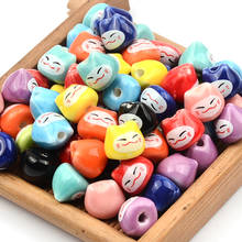 Cute Ceramic Beads 8x10mm Cat Shape Porcelain Beads for Jewelry Making Bracelets Necklace Handmade DIY Accessories 2024 - buy cheap