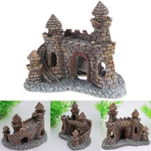 Hot Aquarium Resin Artificial Castle Decoration Fish Tank Ancient Castle Tower House Ornaments Shelter Rock Cave For Fish Shrimp 2024 - buy cheap