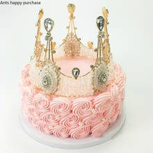 Plastic Pink Cake Model Simulation Sample Crown Shop Window Sample Two Specifications Birthday Cake Model Decoration 2024 - buy cheap