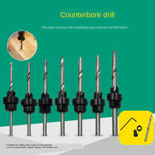 7/22 Pc Professional Countersink Drill Bit Set Tampered Drill Wood Screw Drills Stop Collar Woodworking Countersinks Drills Bits 2024 - buy cheap