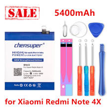 chensuper  high capacity 5400mAh BN43 Battery for Xiaomi Redmi Note 4X 4 X 5.5inch Mobile Phone Battery 2024 - buy cheap