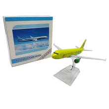 About 16CM A320 Model Russian Siberian S7 Airlines  with Base  Alloy Aircraft Model Toy Collection 1:400 Diecast Airplanes Plane 2024 - buy cheap