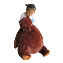 1M Big Simulation Brown Bear Plush Toy Animal Stuffed Giant Mr.Boss Teddy Bear Plush Doll Soft Pillow Cushion Kids Birthday Gift 2024 - buy cheap