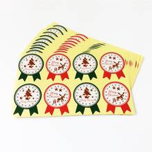 80pcs/lot Red Green Merry Christmas Tree And Deer Sealing Stickers Decoration Label Stickers DIY For Gift Cake Baking Sticker 2024 - buy cheap