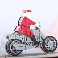 3D Greeting Card Funny Santa Claus New Year Christmas Birthday Greeting Cards Xmas Kids Gift Cards 2024 - buy cheap