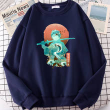 Demon Slayer Japan Anime Sweatshirts Man Kamado Tanjirou Clothing Male Sweatshirts Streetwear Crewneck Tracksuit Men 2024 - buy cheap