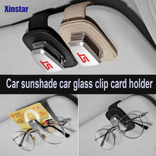 Genuine Leather ST Car Sunshade Glass Clip Holder Sticker For Ford Fiesta Mondeo Fusion Escape Edge Ecosport Kuga Focus 2024 - buy cheap