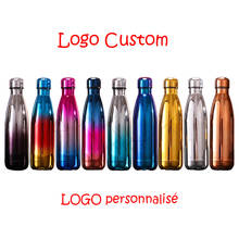 500ml Logo Custom Stainless Steel Vacuum Flasks Sports Water Cup Cold Water Bottle Thermos Creative Memorial Gifts Cups 2024 - buy cheap