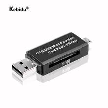 Kebidu 3 в 1 OTG кардридер USB 2,0 Micro SD TF кардридер высокоскоростной мульти-кардридер адаптер для ноутбука аксессуары 2024 - купить недорого
