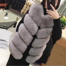 Vetement 2019 Winter Women's Faux Fur Coat Artificial Fur Vest Furry Vests Femme Jackets Plus Size 5XL Furry Fake Fur Gilet Z4 2024 - buy cheap