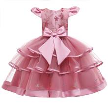 Baby Girl Flower bowknot Wedding Party Christening Gown Formal Pageant Ruffle Tutu Dress girls Princess dress Christmas Clothes 2024 - buy cheap