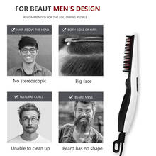 Professional Quick Beard Straightener Electric Heating Hair Comb Multifunctional Hair Straighten Curler Tool Brush For Man Women 2024 - купить недорого