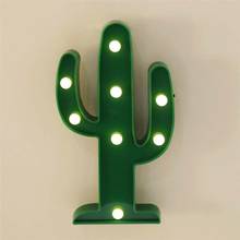 3D Cactus LED night light Romantic Table Lamp Green Bulb Holiday Lighting Night Lights For Baby Bedroom Decoration Ночники 2024 - buy cheap
