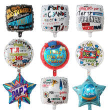 50Pcs 18inch Spanish Happy Father's Day Helium Globos Feliz Dia Super Papa Foil Balloons Father Mother Party Decoration Baloes 2024 - buy cheap