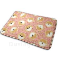 Pomeranians! Soft Non-Slip Mat Rug 2366 Carpet Cushion Pomeranian Dog Cream White Beige Pink Scribble Repeating Pattern 2024 - buy cheap