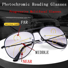 Gafas de lectura graduales para hombre y mujer, lentes de lectura para presbicia, hipermetropía, lectores multifocales, al aire libre, 1,0-4,0 2024 - compra barato