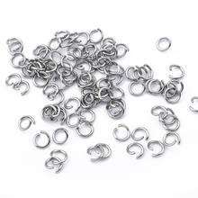 Anillos de acero inoxidable para hacer joyas, anillos divididos de 5mm y 6mm para hacer pulseras y collares, accesorios para manualidades, 100 piezas 2024 - compra barato
