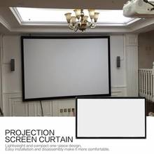 16:9 Portable Foldable Projector Screen Wall Mounted Home Cinema Theater 3D HD Projection Screen Canvas 2024 - buy cheap