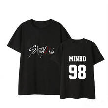 Stray Kids T Shirt KPOP StrayKids Korean Streetwear Hip Hop MINHO JISUNG WOOJIN CHANGBIN FELIX Short Sleeve Cotton T-Shirt Women 2024 - buy cheap