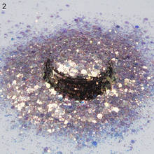 50g Holographic Glitter Sequins Mix Size Hexagon Shape Chunky 18 Colors Sparkly Flakes Slices Manicure Face/Nail Glitter HMD139* 2024 - buy cheap