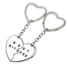 2pcs/set Keyring Best friend Alloy Heart Pendant Keychain For Friends Accessories Friendship Sisters Gifts 2024 - buy cheap